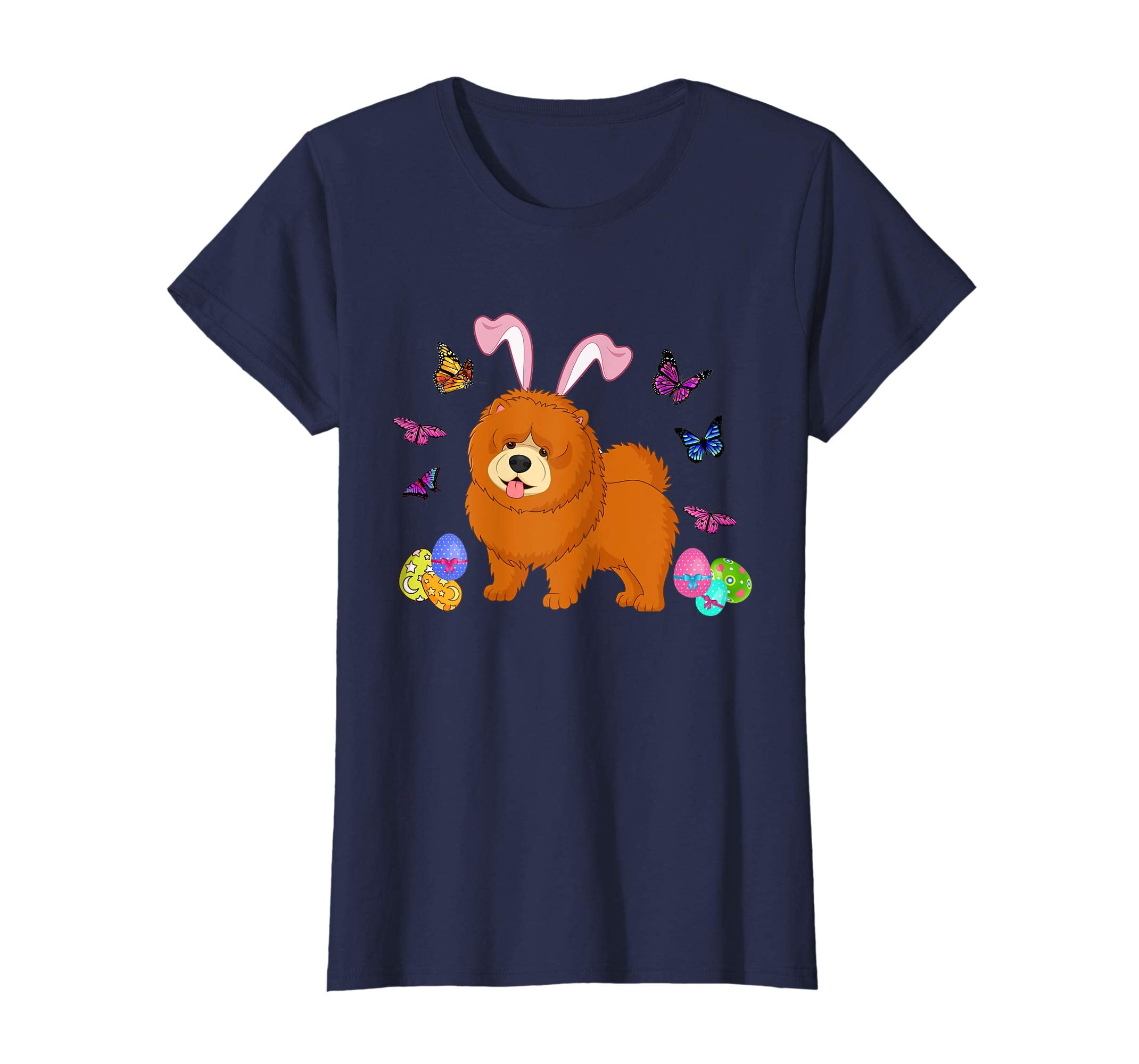 Chow Chow Bunny Rabbit Happy Easter Day T-Shirt