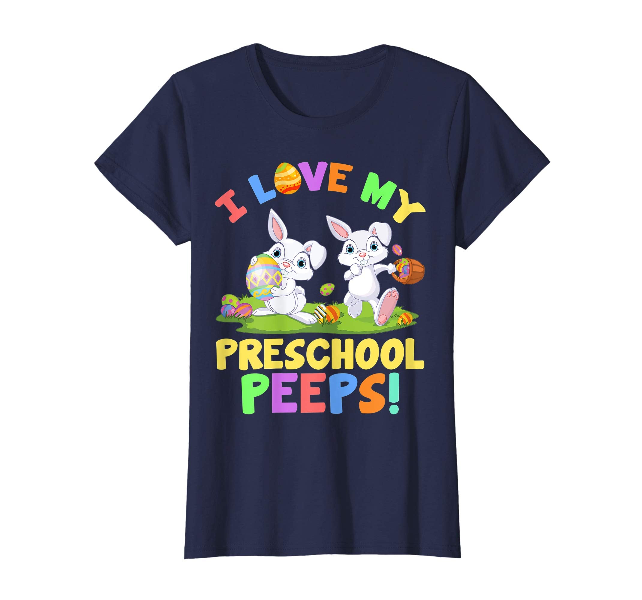I Love My Preschool Peeps Bunnies Easter Teacher Shirt