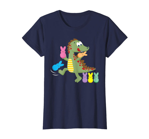 Dinosaur T-rex Eat Bunny Peeps-Happy Easter Day Shirt