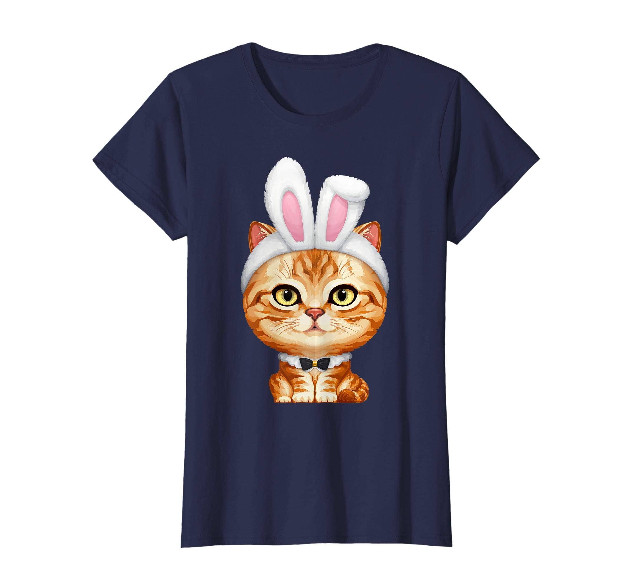 Ginger Tabby Cat in Easter Bunny Costume T-Shirt