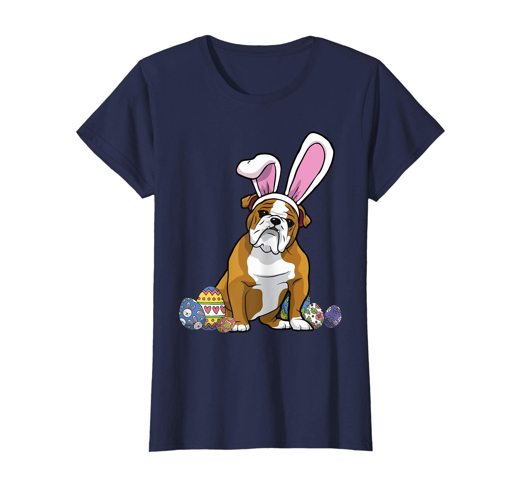 Bulldog Dressed As Easter Bunny With Rabbit Ears T-Shirt
