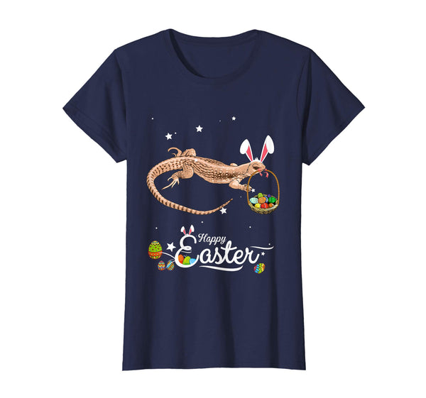 Cute Easter Lizard with Bunny Ears and Eggs T Shirt