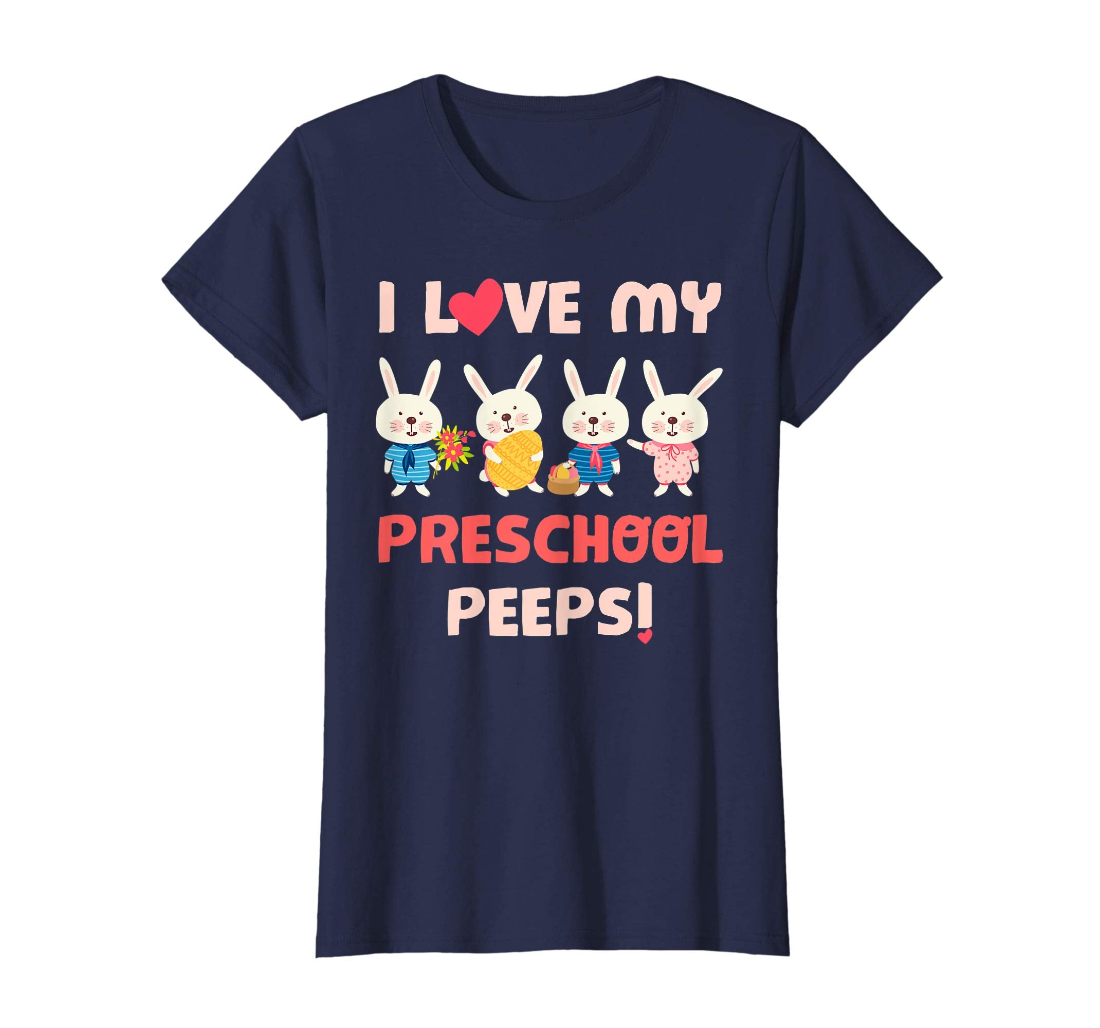 I Love My Preschool Peeps Bunnies Easter Teacher T-Shirt