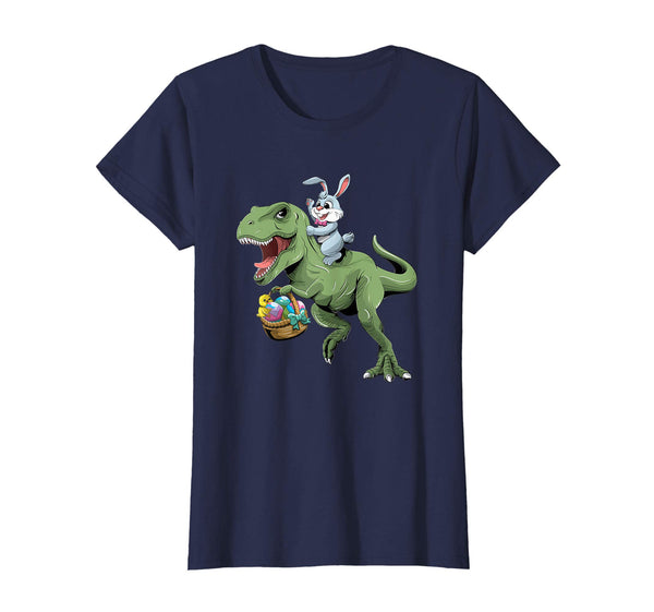 Easter T Shirt for Kids with Cool Bunny and T-rex Egg Hunt