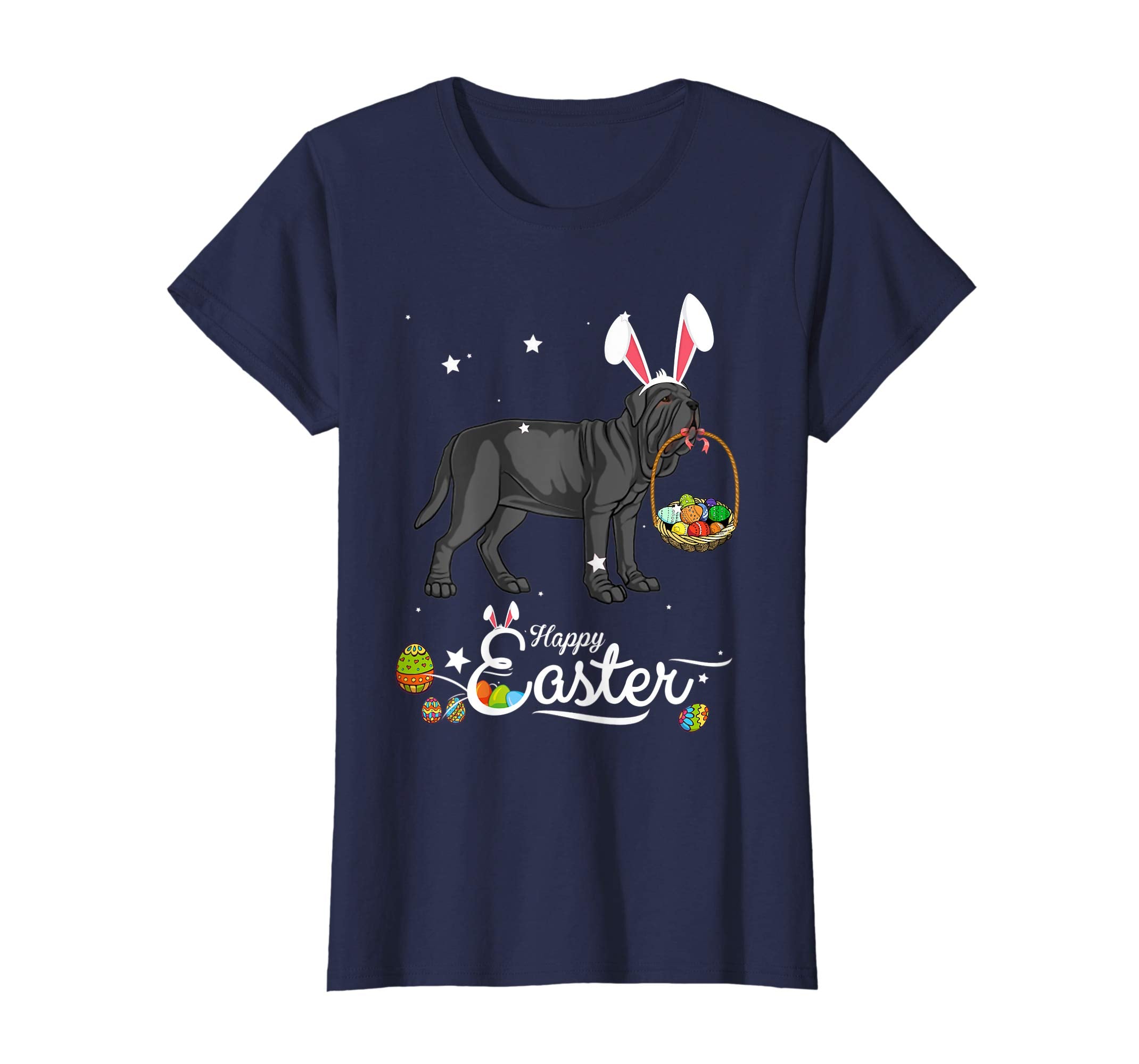 Neapolitan Mastiff Dog With Bunny Hat Easter Costume T Shirt