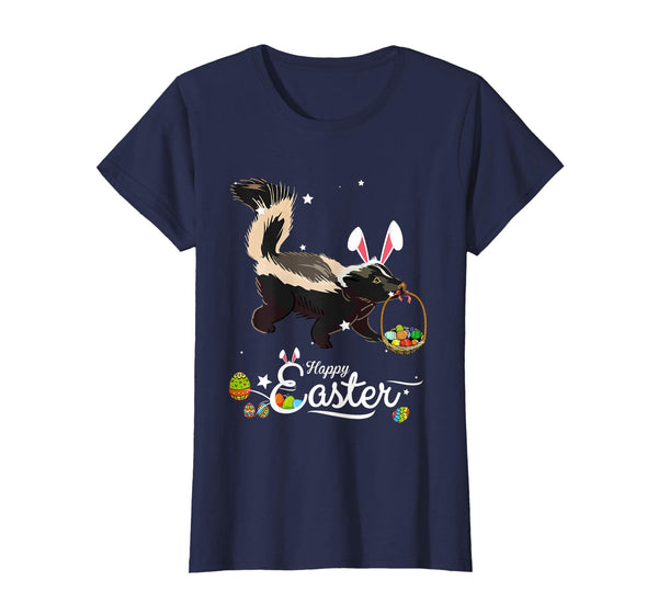 Cute Easter Skunk with Bunny Ears and Eggs T Shirt