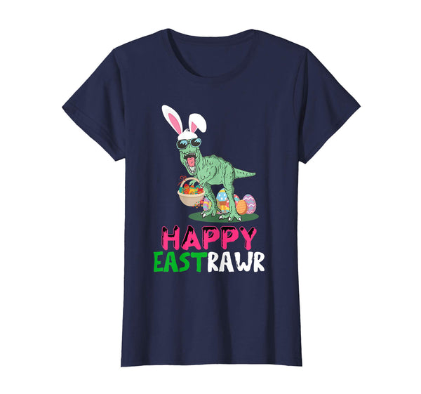 Cute Happy Eastrawr T Rex Dinosaur- Bunny Easter Egg T shirt