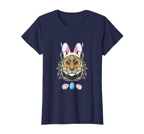 Funny Easter Lynx With Bunny Ears And Eggs T Shirt