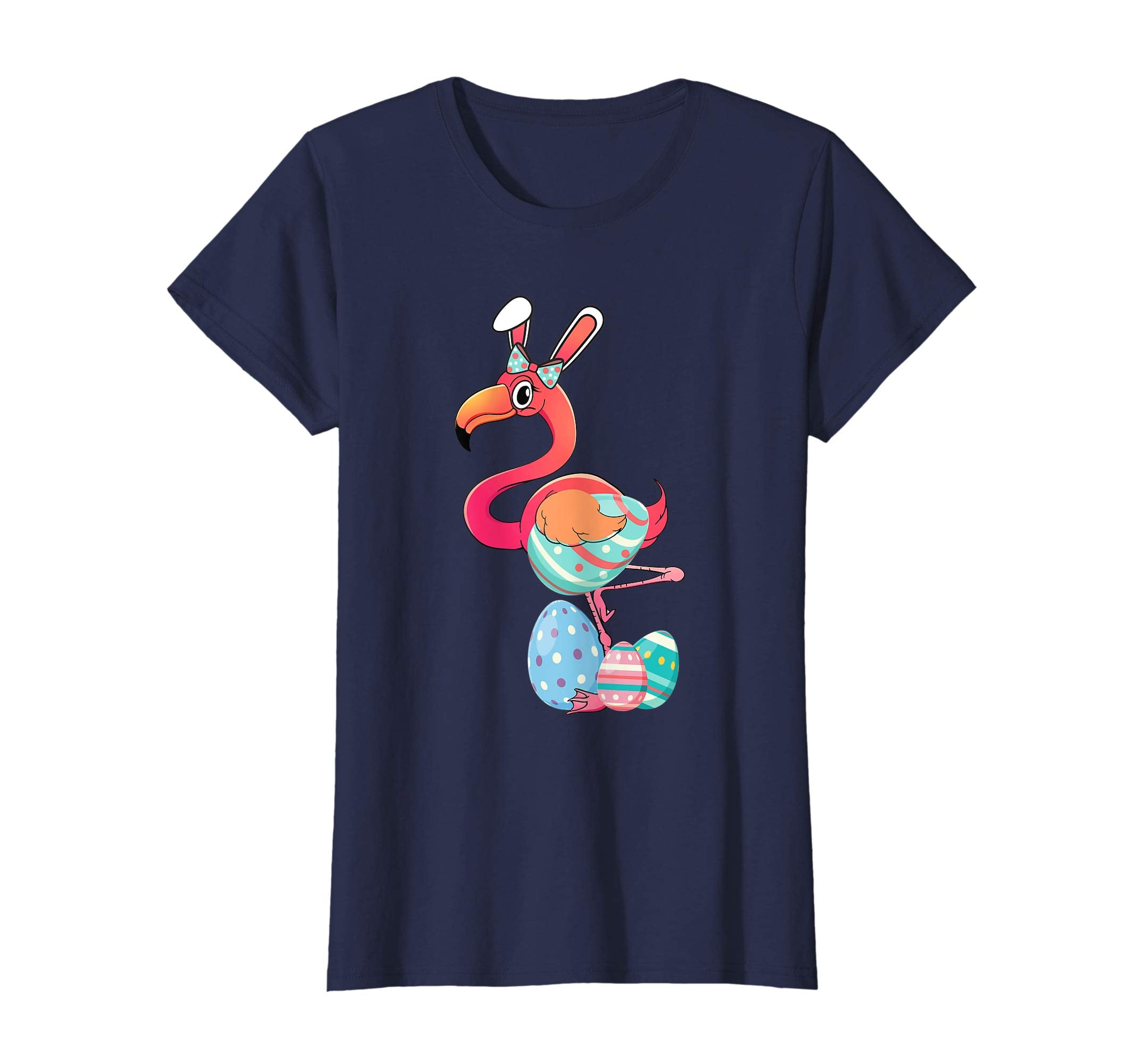 Flamingo Bunny Easter-Egg T-shirt Hunters Girls
