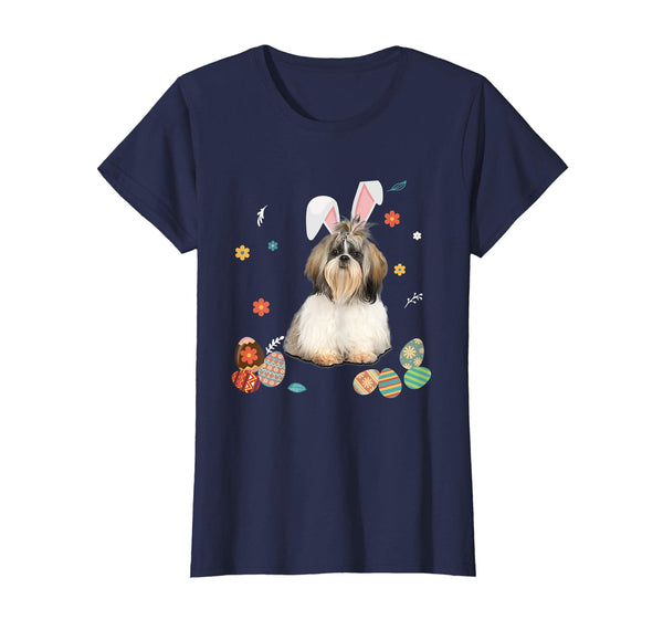 Shih Tzu Bunny Rabbit Happy Easter Day T-Shirt