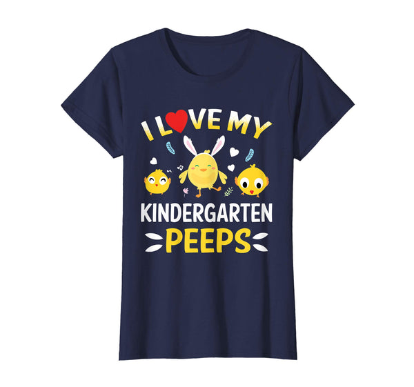 I Love My Kindergarten Peeps Bunnies Easter Teacher T-Shirt