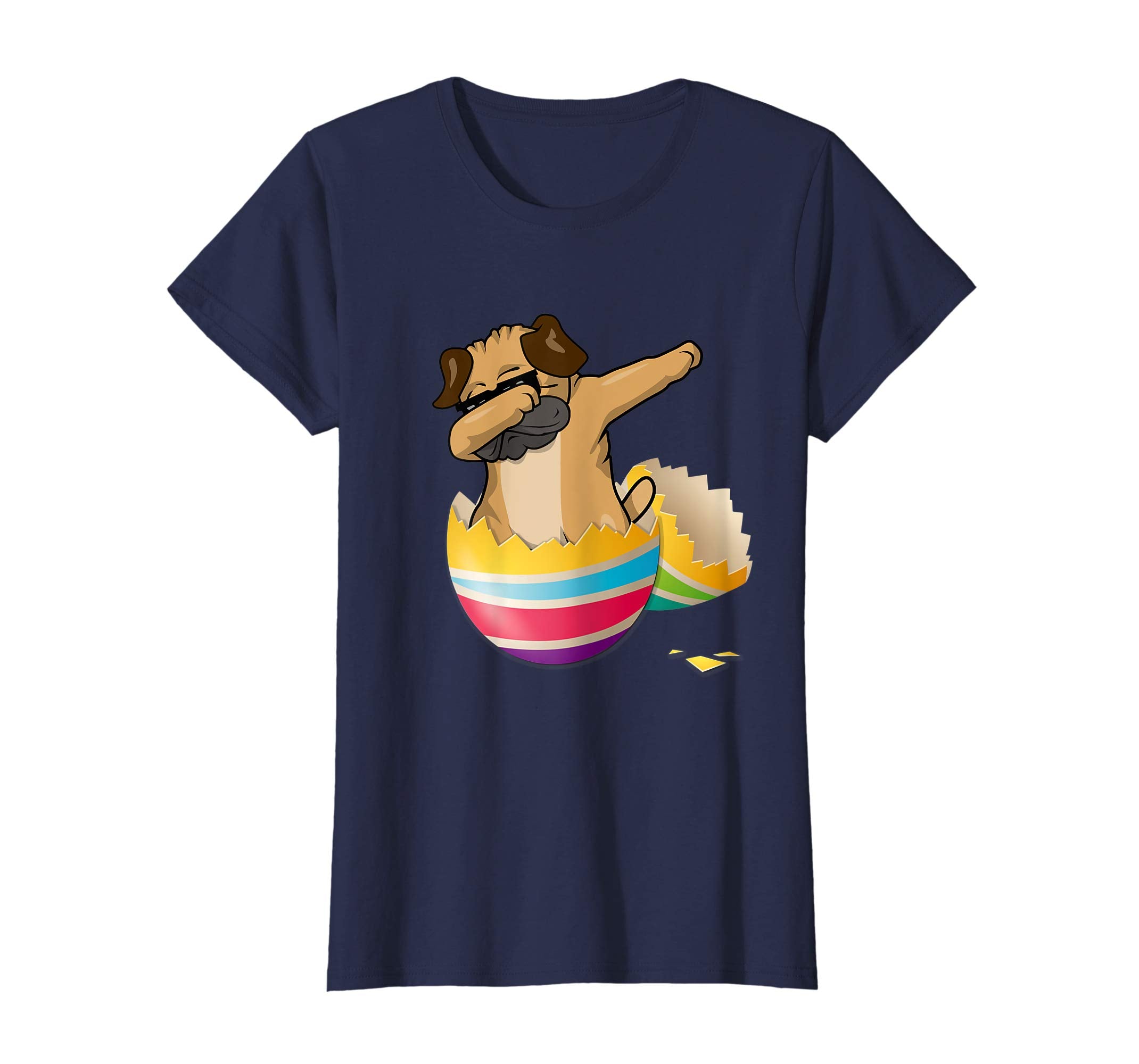 Pug Dabbing Easter Eggs Easter Day Shirt