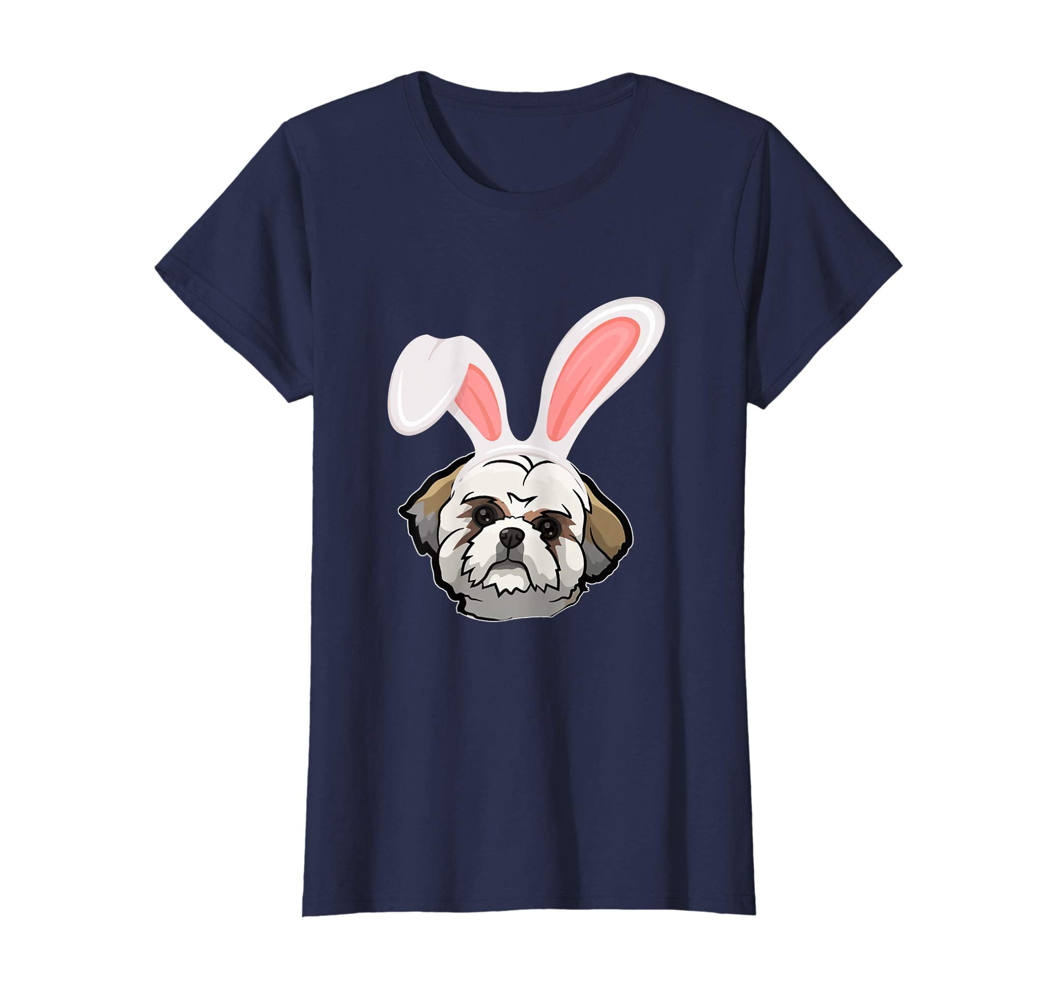 Shih Tzu Dressed As Easter Bunny With Rabbit Ears T-Shirt