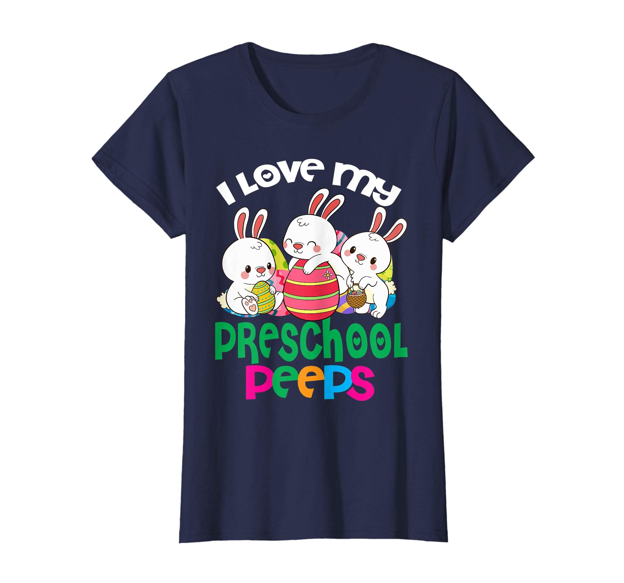 I Love My Preschool Peeps Easter Egg Bunnies Teacher Shirt