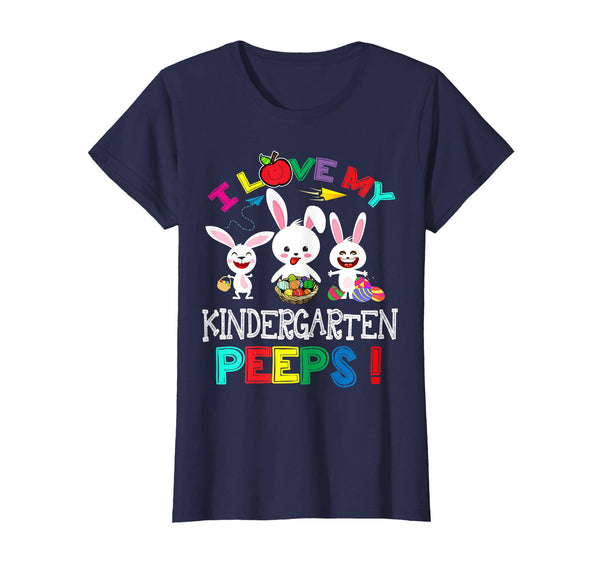 I Love My Kindergarten Peeps Bunnies Easter Teacher T Shirt