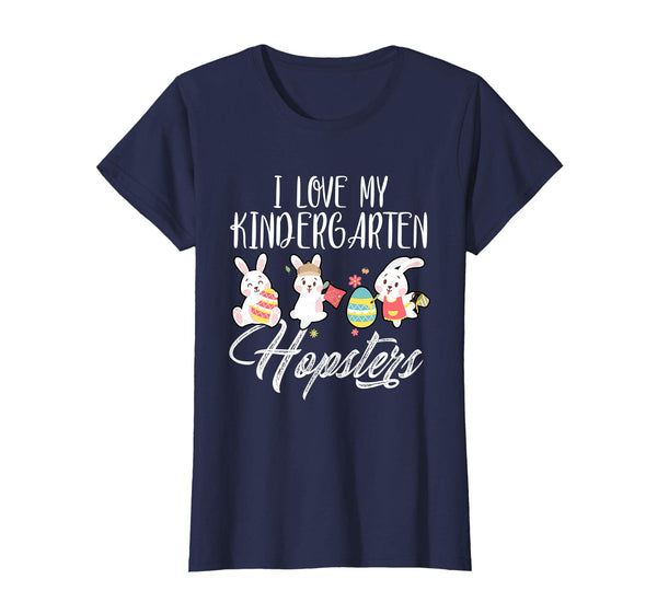 I Love My Kindergarten Hopsters Easter Teacher T-Shirt Gifts