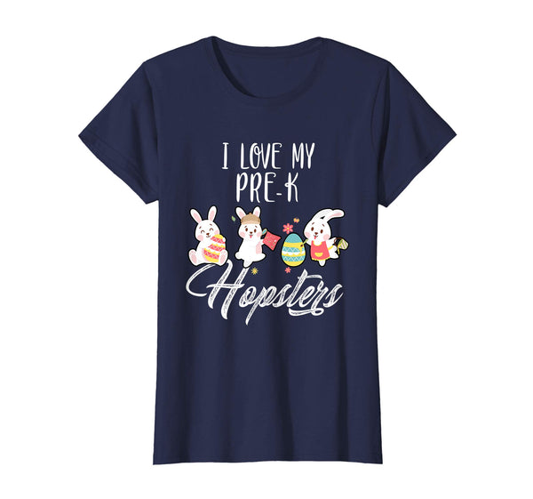 I Love My Pre-K Hopsters Easter Teacher T-Shirt Gifts