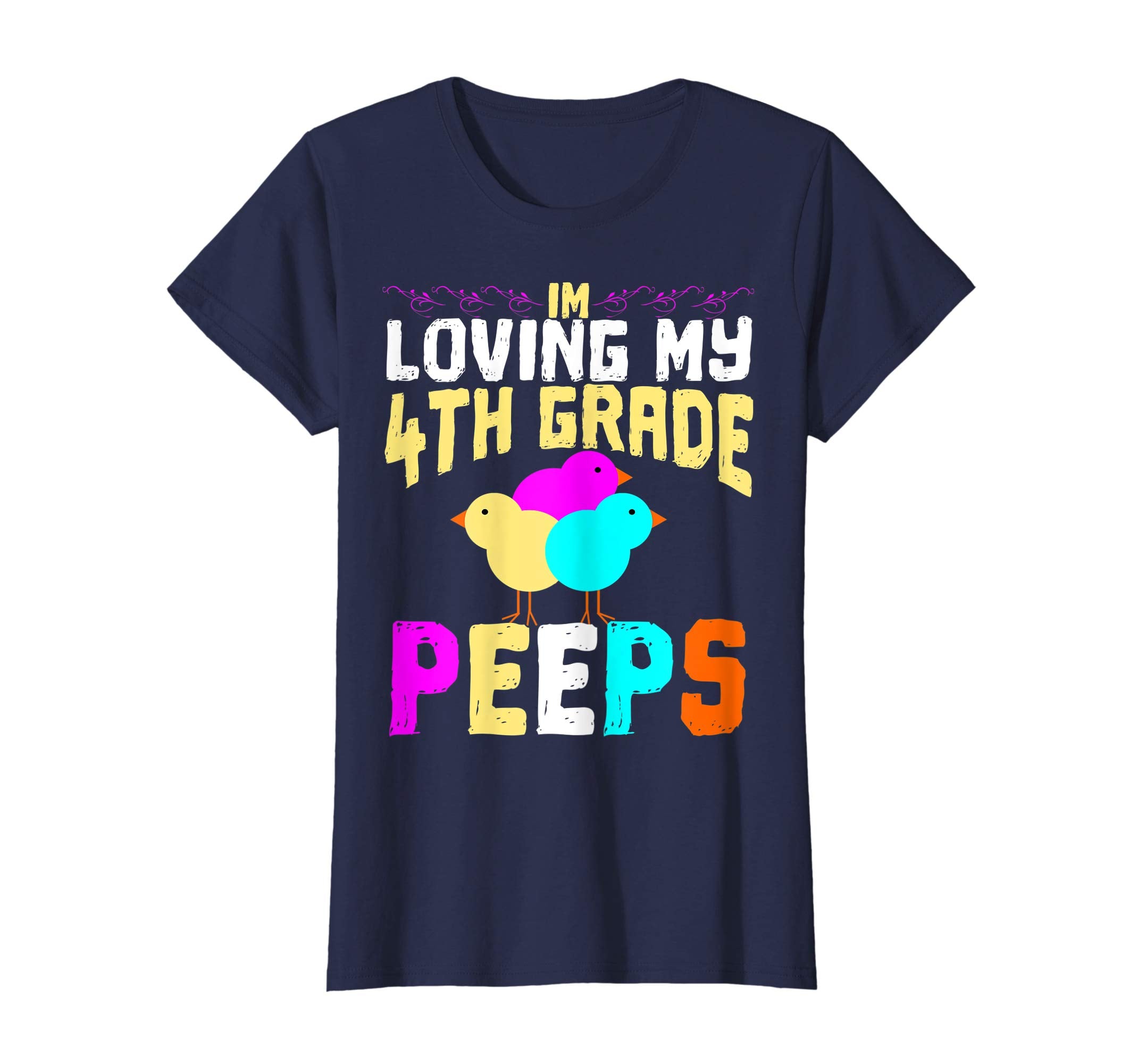 4th Grade Peeps Easter TShirt Teacher Gift