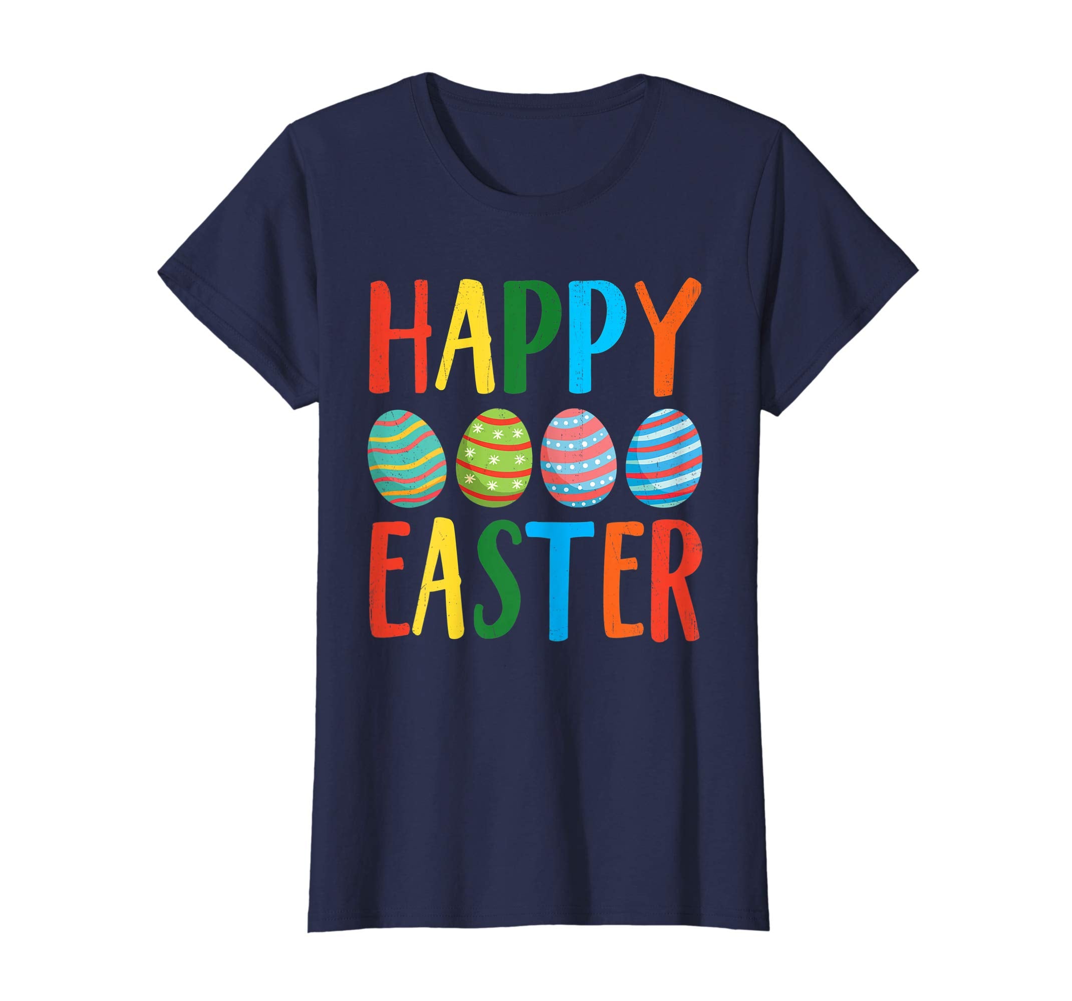 Easter T Shirt Happy Easter Bunny Eggs Tshirt Colorful Gift