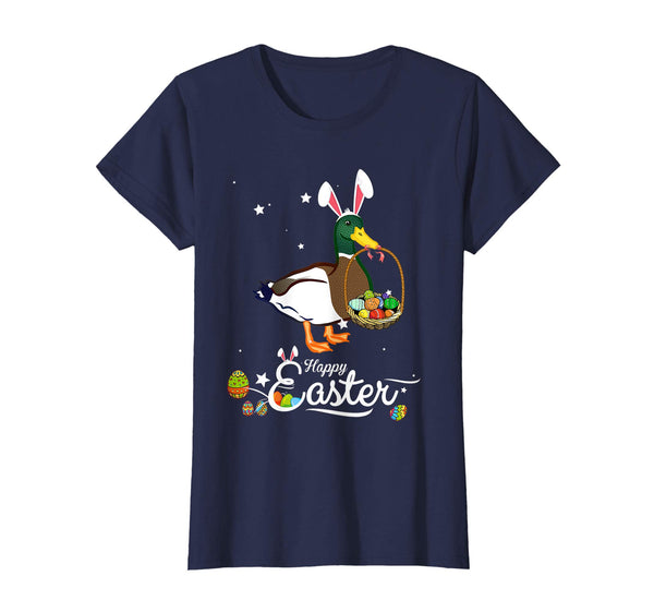 Cute Easter Duck with Bunny Ears and Eggs T Shirt