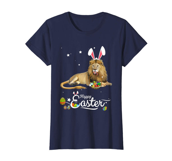Cute Easter Lion with Bunny Ears and Eggs T Shirt