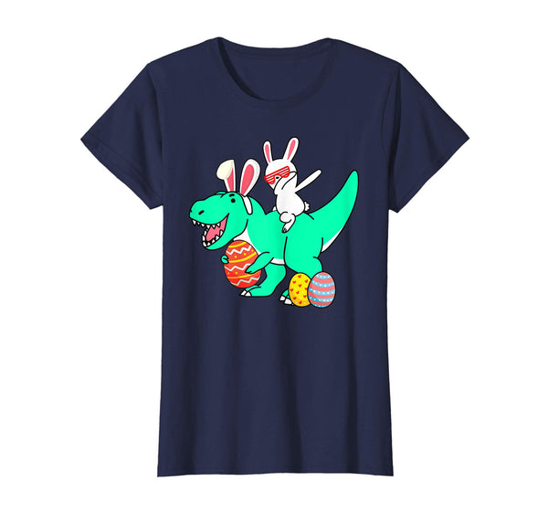 Easter Bunny Riding T Rex Dinosaur Dabbing Easter Egg Shirt
