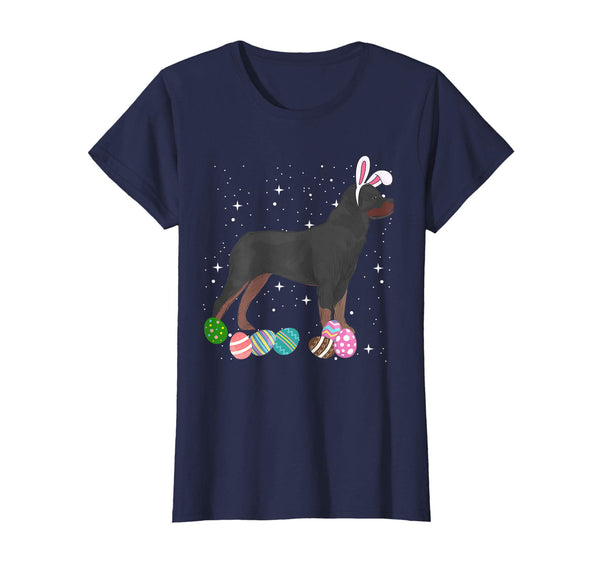 Rottweiler Dressed As Easter Bunny With Rabbit Ears T-Shirt