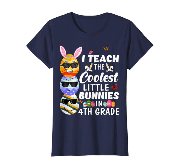 Easter 4th Grade Teacher Shirt Easter Eggs Emoji Funny Gift