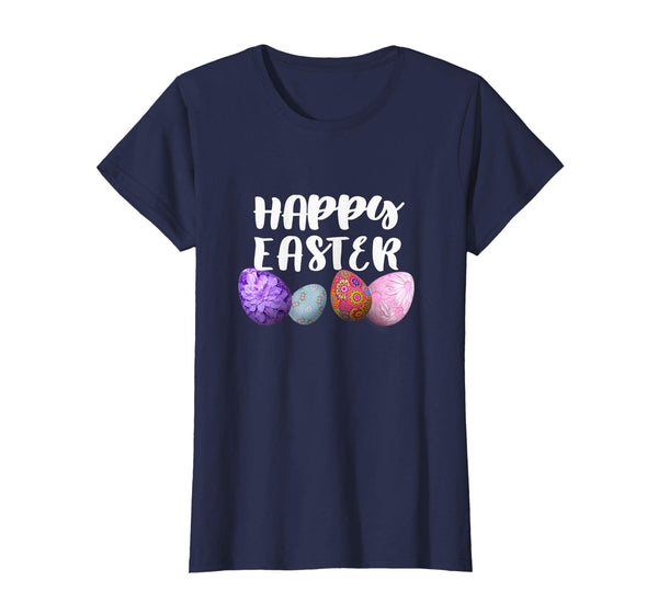 Happy Easter Holiday Shirt With Decorative Easter Eggs Tee