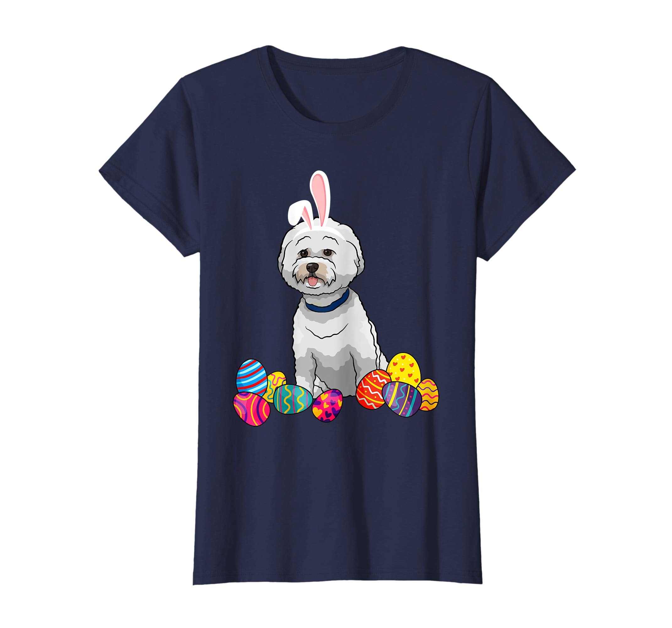 Bichons Frise Bunny Ear With Egg Easter Easter Day Shirt