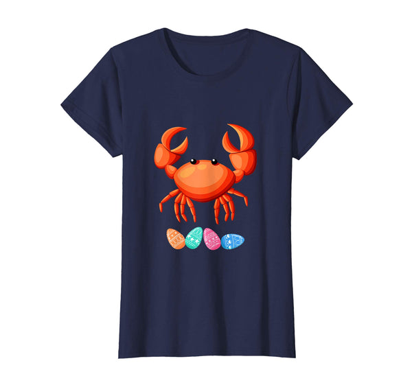 Funny Easter Crab With Bunny Ears And Eggs T Shirt