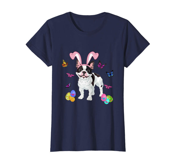 French Bulldog Bunny Rabbit Happy Easter Day T-Shirt