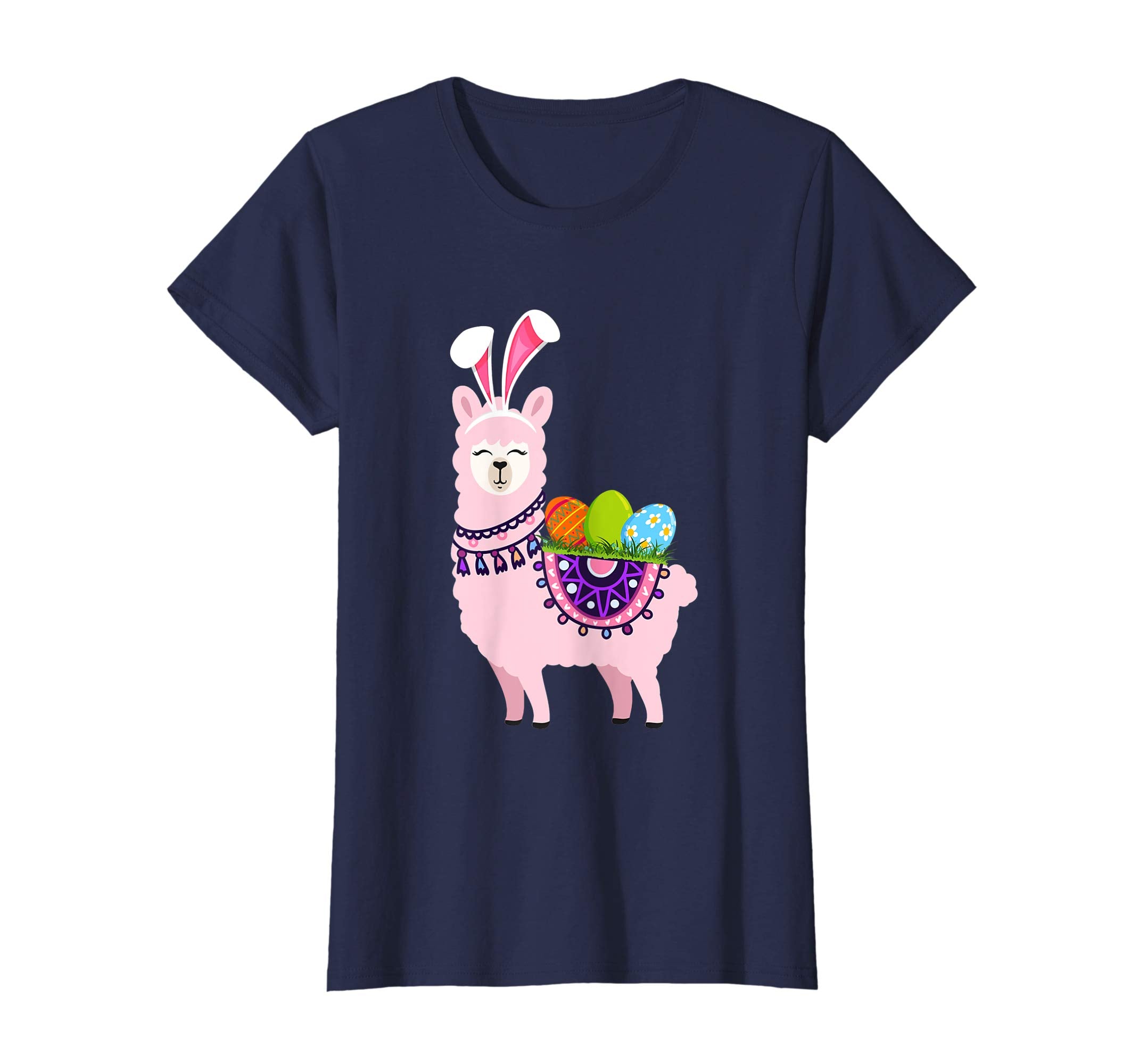 Cute Bunny Ears Llama Easter Day Tee Egg Hunt T-Shirt Gifts