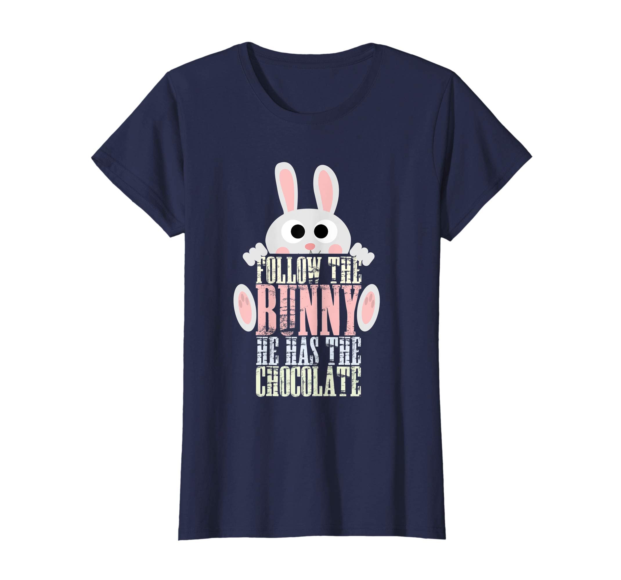 Cute Pastel Easter Bunny Gift Shirt Fun Follow The Bunny Tee