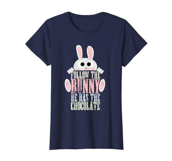 Cute Pastel Easter Bunny Gift Shirt Fun Follow The Bunny Tee