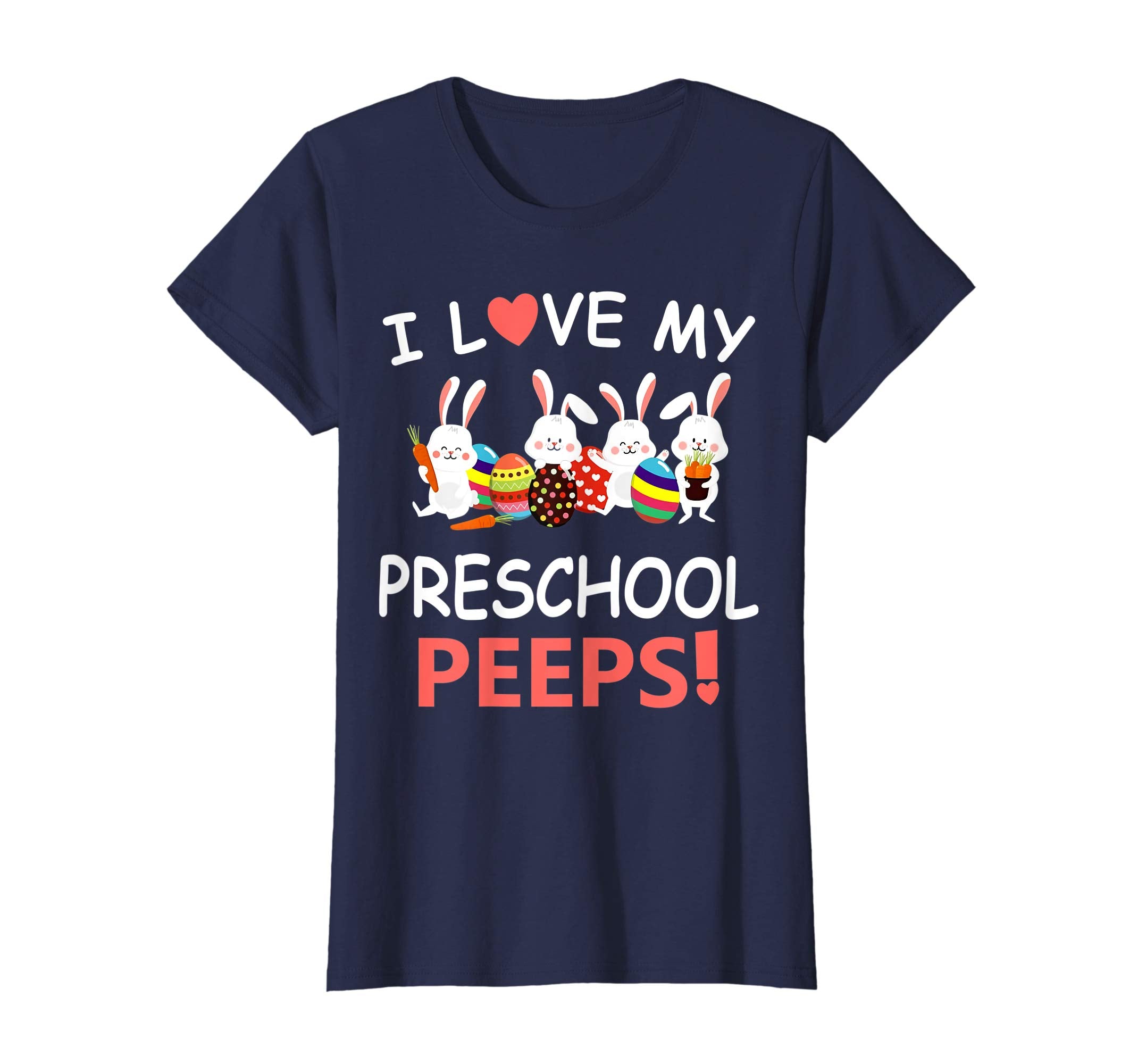 I Love My Preschool Peeps Bunnies Easter Teacher Shirt
