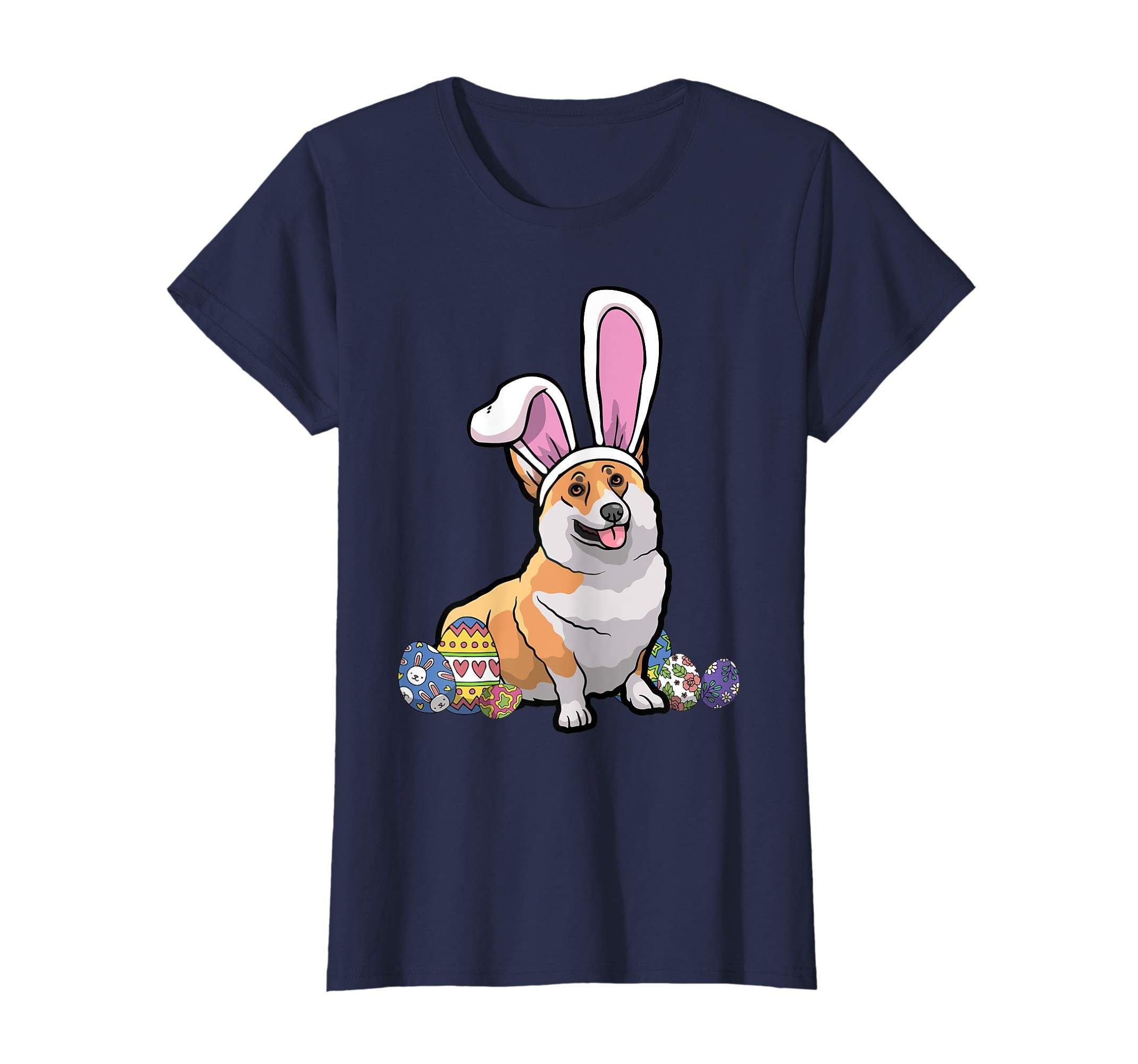 Funny Corgi Dressed As Easter Bunny With Rabbit Ears T-Shirt