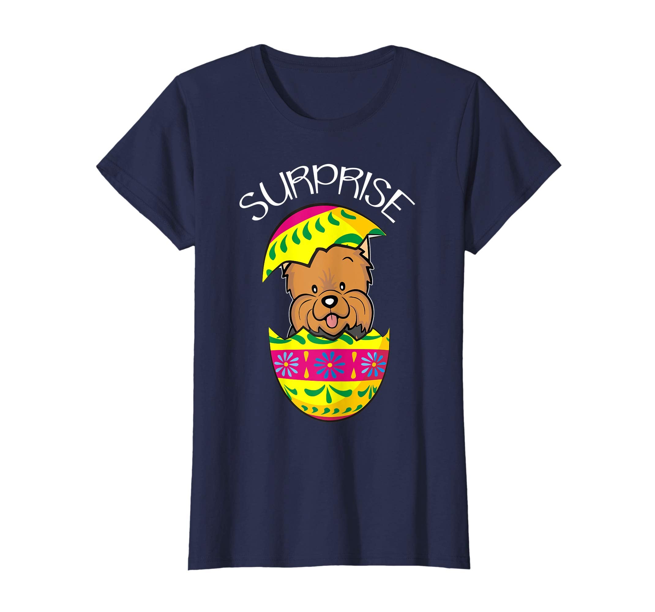 Cute Puppy Yorkshire Terrier Hatches Easter Egg Easter Shirt