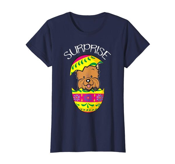 Cute Puppy Yorkshire Terrier Hatches Easter Egg Easter Shirt