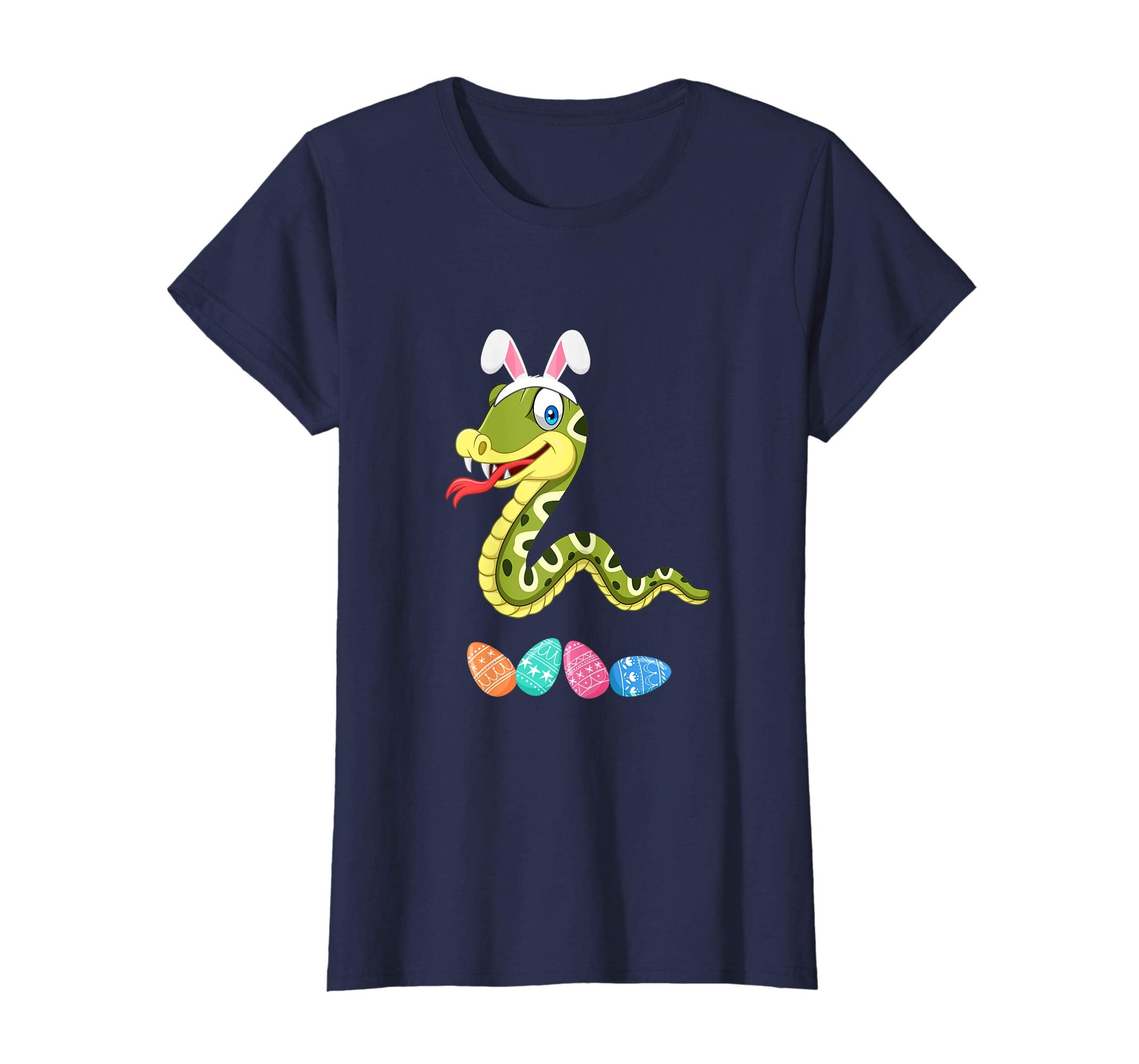 Funny Easter Snake With Bunny Ears And Eggs T Shirt