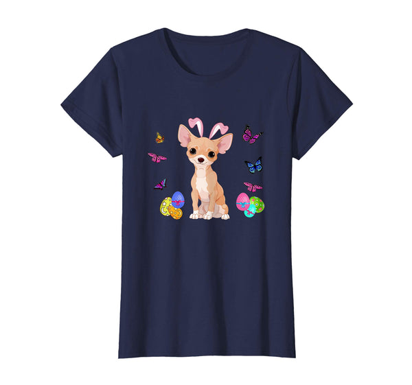 Chihuahua Bunny Rabbit Happy Easter Day T-Shirt