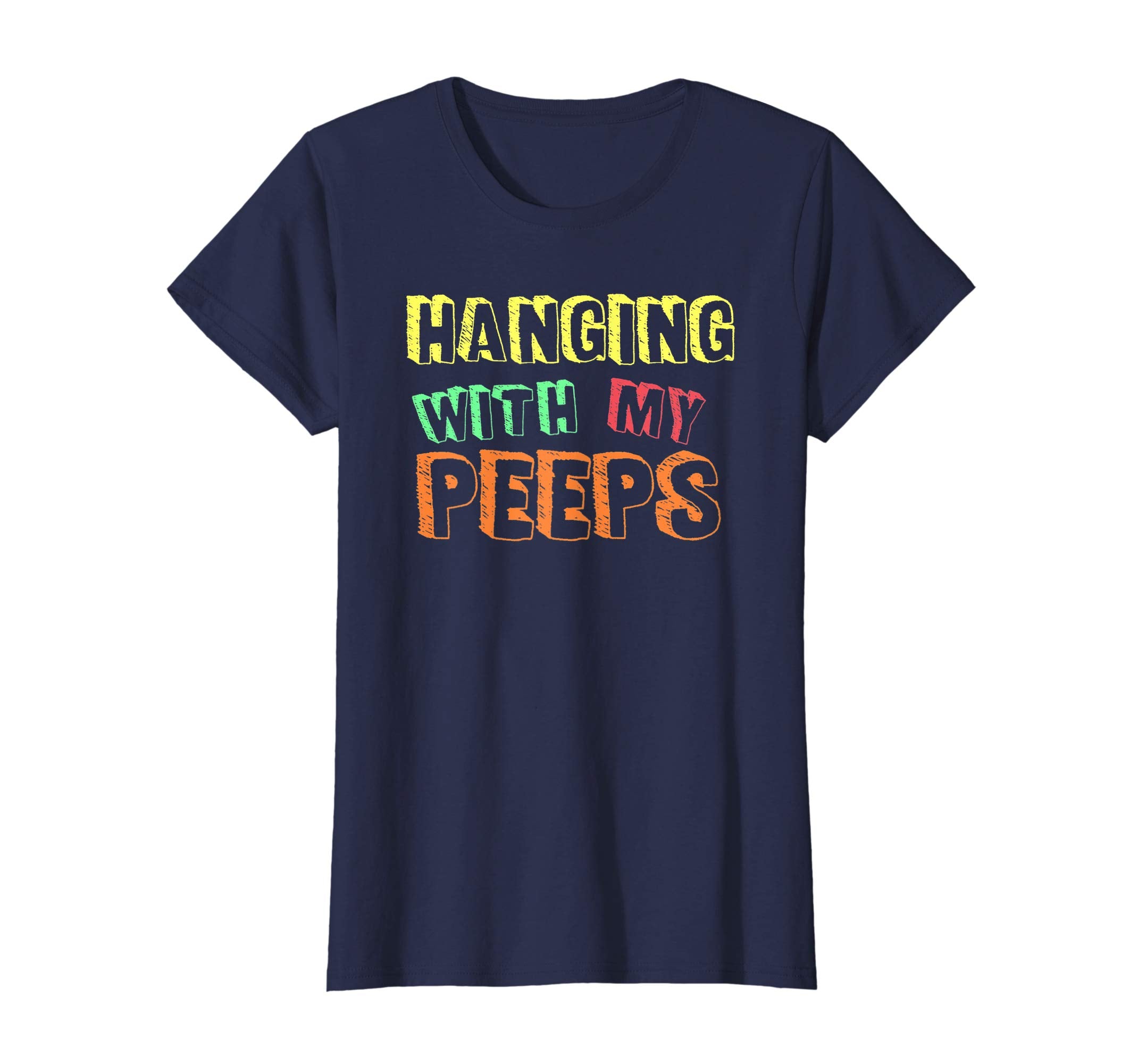 Hanging With My Peeps Cute Easter Pastel Funny Family Shirt