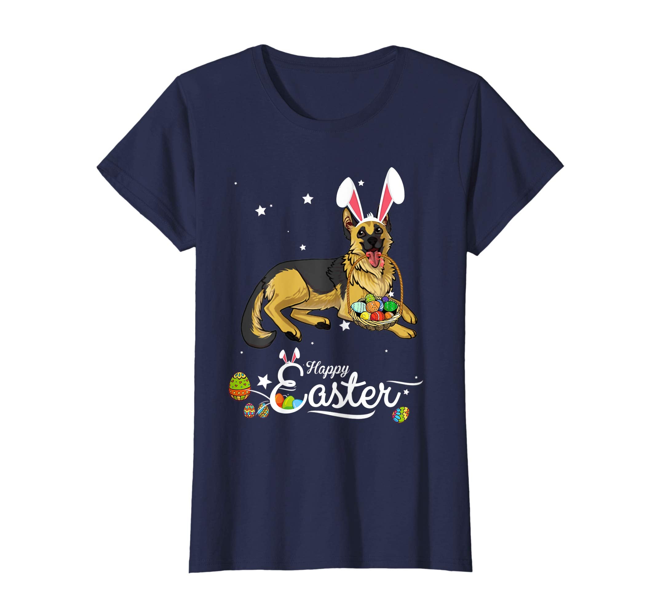 German Shepherd Dog With Bunny Hat Easter Costume T Shirt