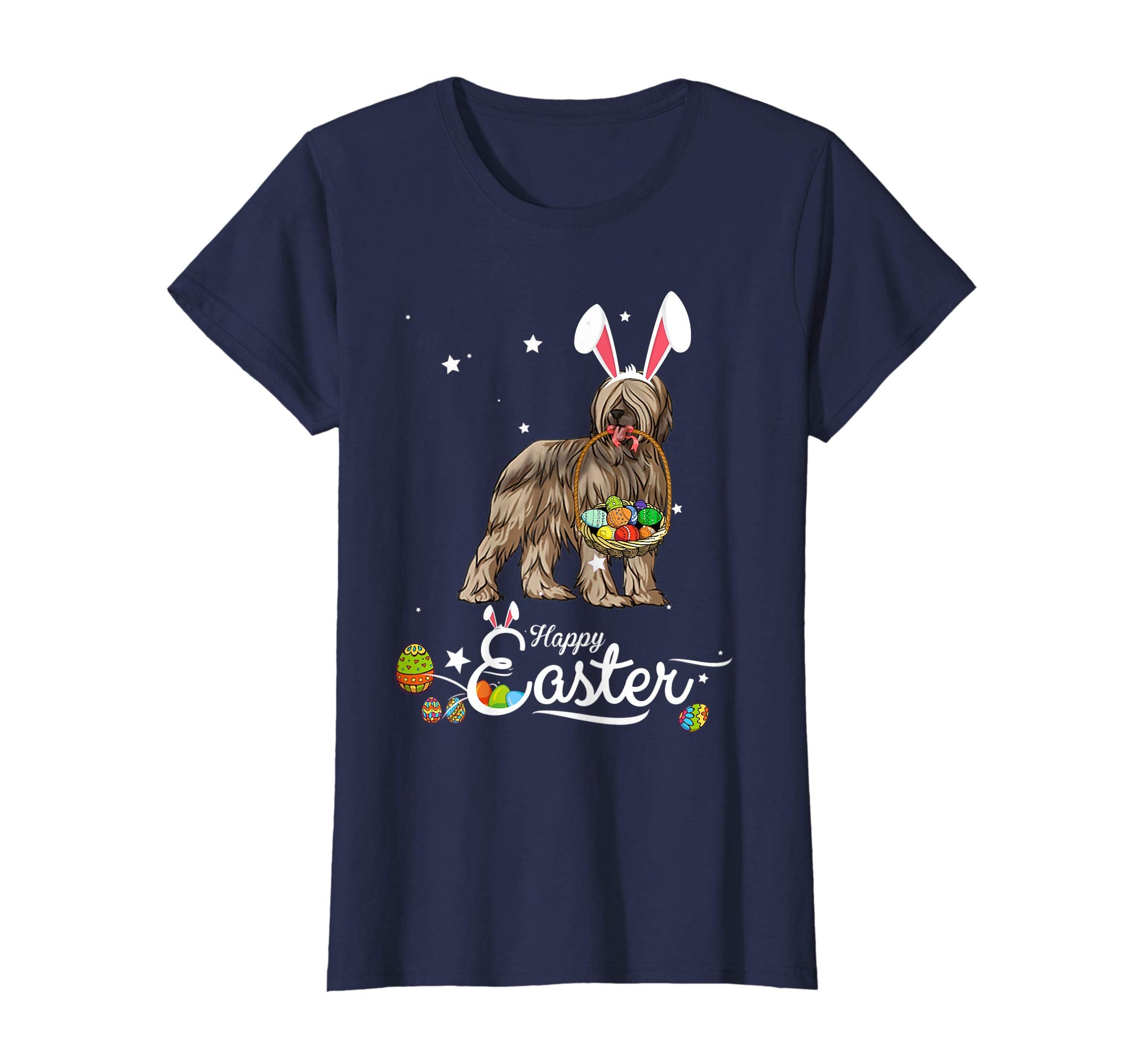 Briard Dog With Bunny Hat Easter Costume T Shirt