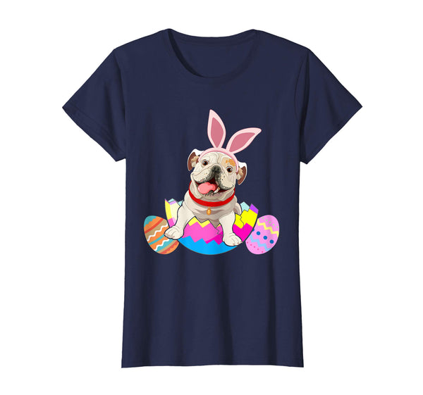 Bulldog Wearing Easter Bunny Ears Funny Bulldog T Shirt