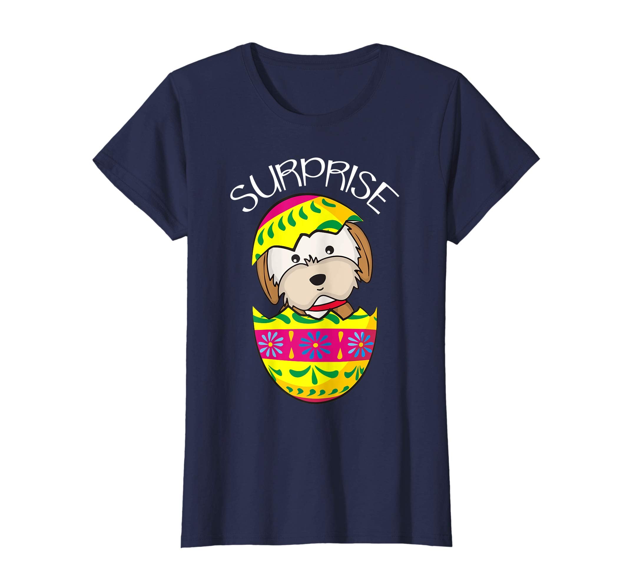 Funny Cute Puppy Havanese Hatches Easter Egg Easter T-Shirt