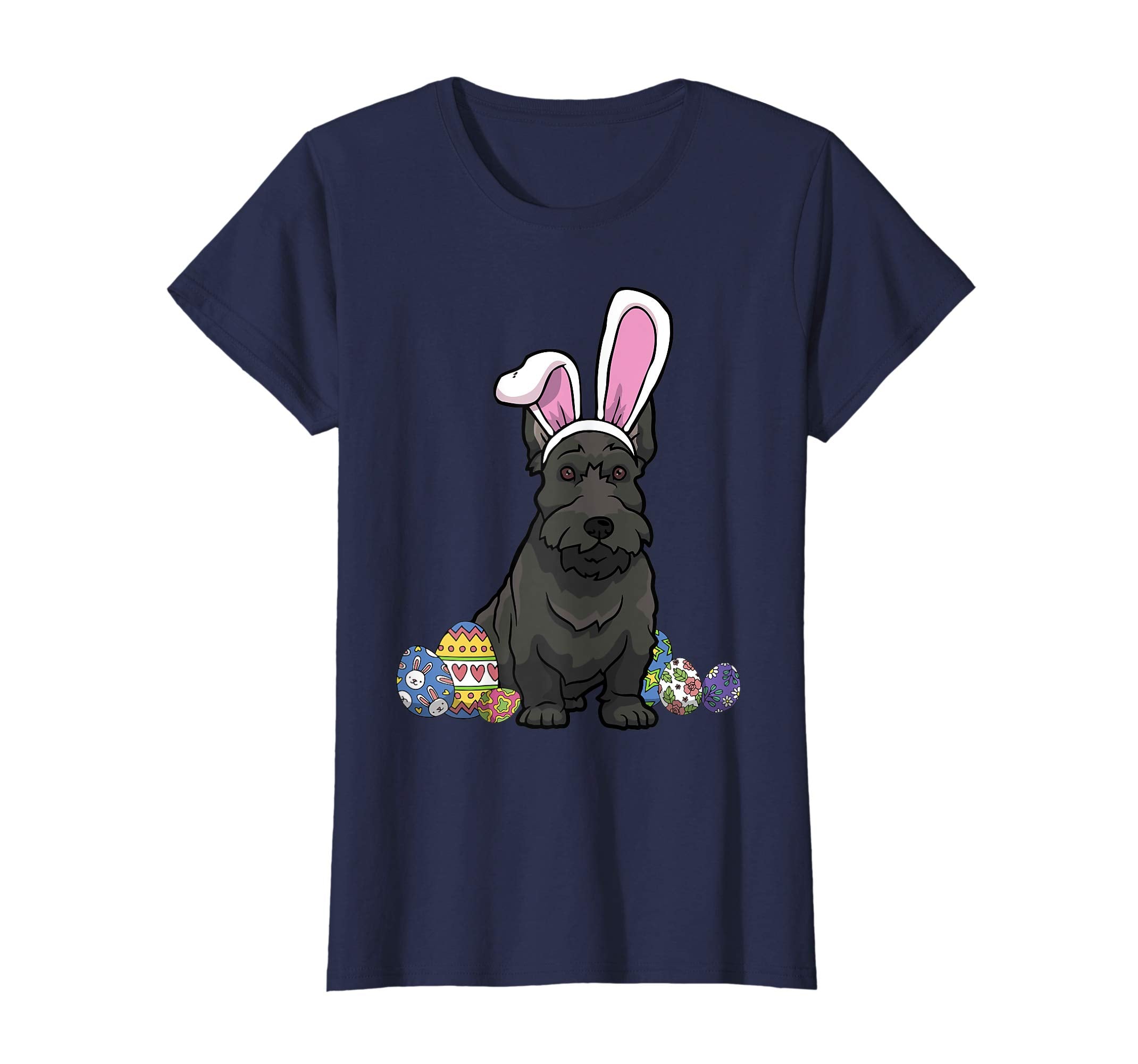 Scottish Terrier Dressed As Easter Bunny Rabbit Ears T-Shirt