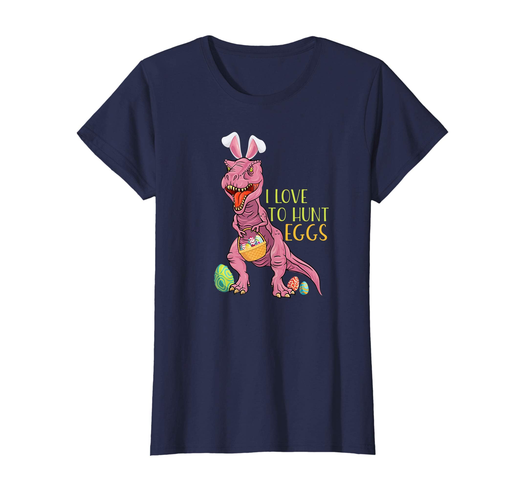 Dinosaur T Rex Easter Bunny Egg Tshirt I Love To Hun Eggs