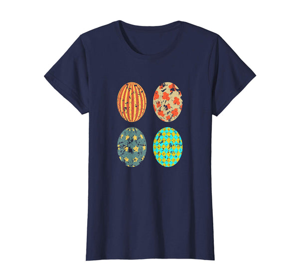 Retro Vintage Easter Eggs of Four Color and Design Shirt