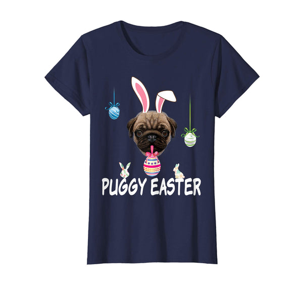 The Puggy Easter Pug Dog Bunny Egg T-Shirt Dog Lover Hunting